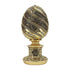 Golden Crystal Ayatul Kursi Egg Ornament - Islamic Calligraphy Art