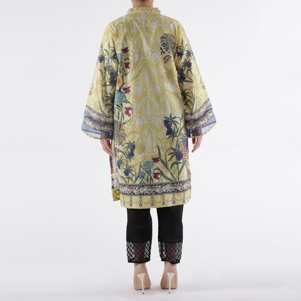 Oaks Lemon Green Printed Kurti - Anaya Clothing