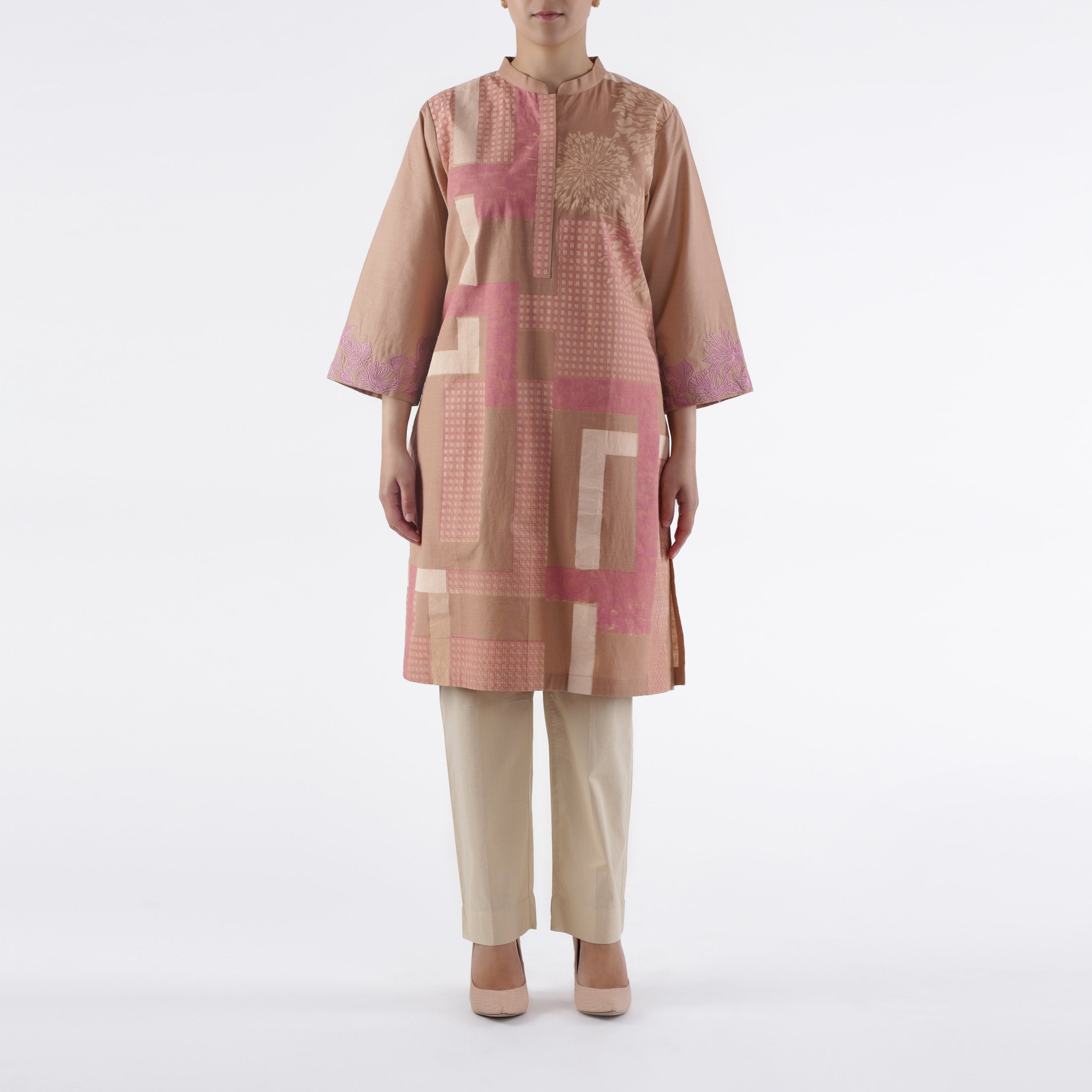 Oaks Printed Pink Kurta - Anaya Clothing