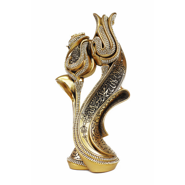 Allah Muhammad Gold Diamond Rose