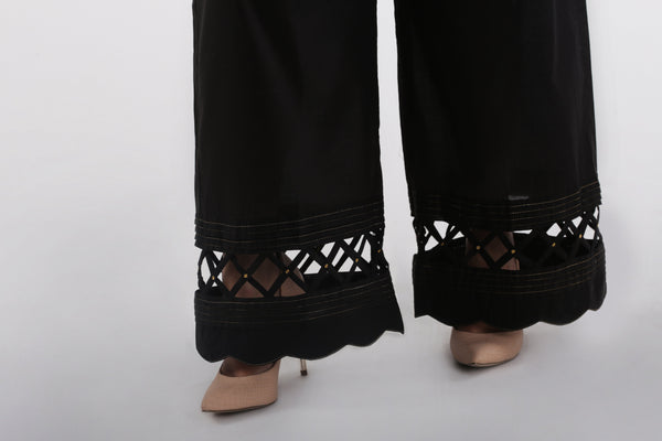 Oaks Black Wide Leg Pants - Anaya Clothing